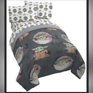 Jay franco Star Wars The Mandalorian The Child 4 Piece Twin Bed Set-Baby Yoda